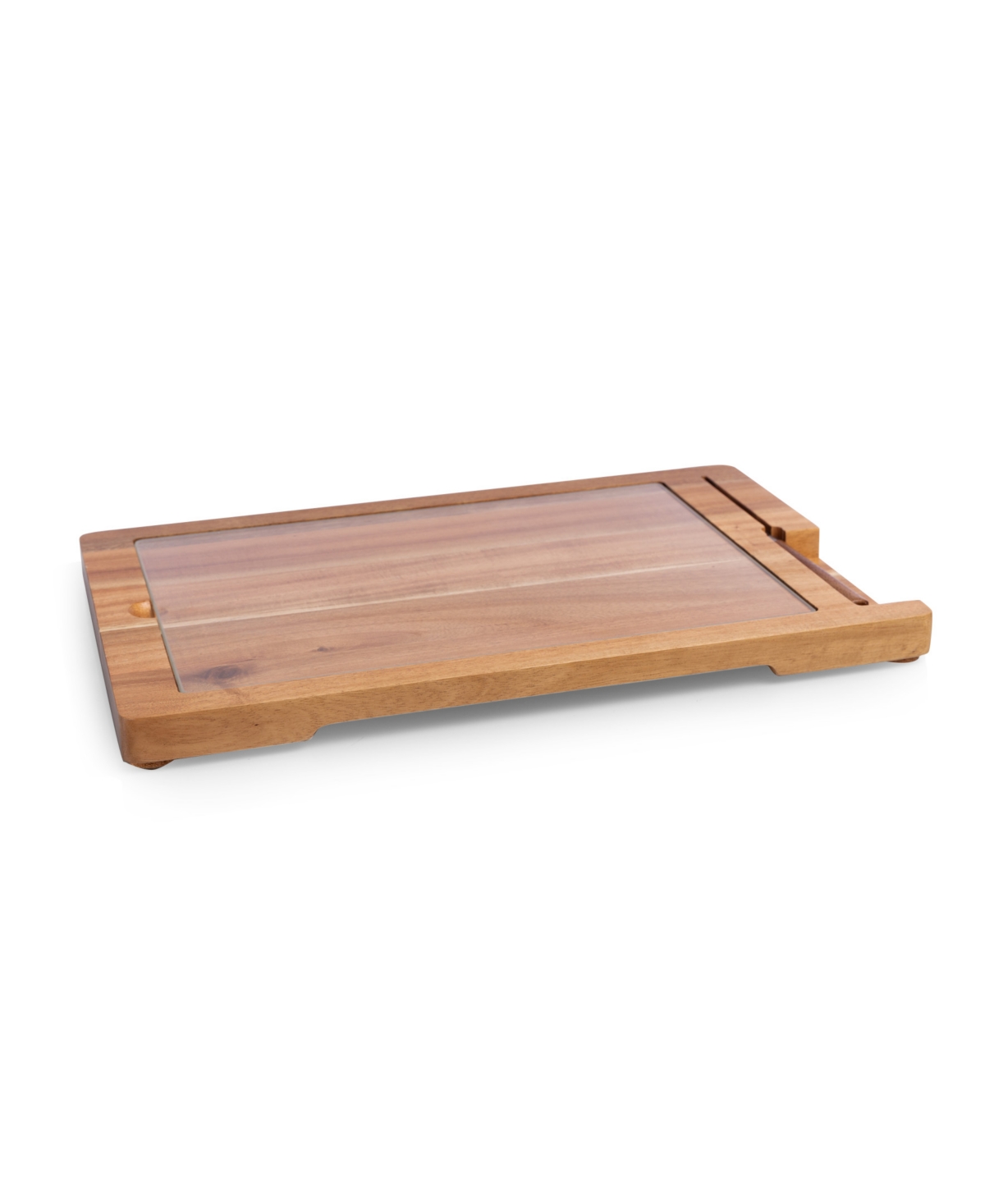 Toscana Ventana Glass And Acacia Cheese Board And Knife Set In Acacia Wood