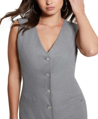 Women's Doris Rhinestone-Button Sheath Dress