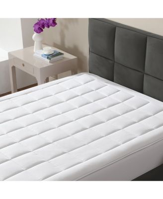 CIRCLESHOME Ultra-Plush Down Alternative Cotton Top Mattress Pad White Queen