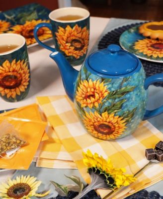 Golden Sunflowers Teapot