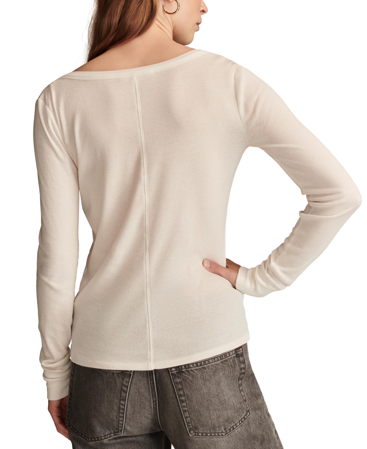 Lucky Brand Women's Snap-Closure Henley Top