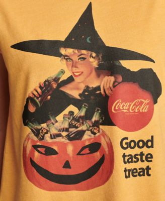 Lucky Brand Women's Coca-Cola Halloween Graphic Boyfriend T