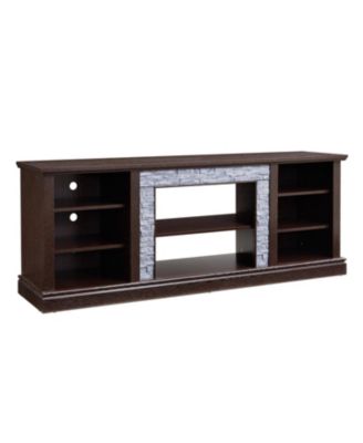 Streamdale Modern Faux Stone TV Console with Storage Cabinet