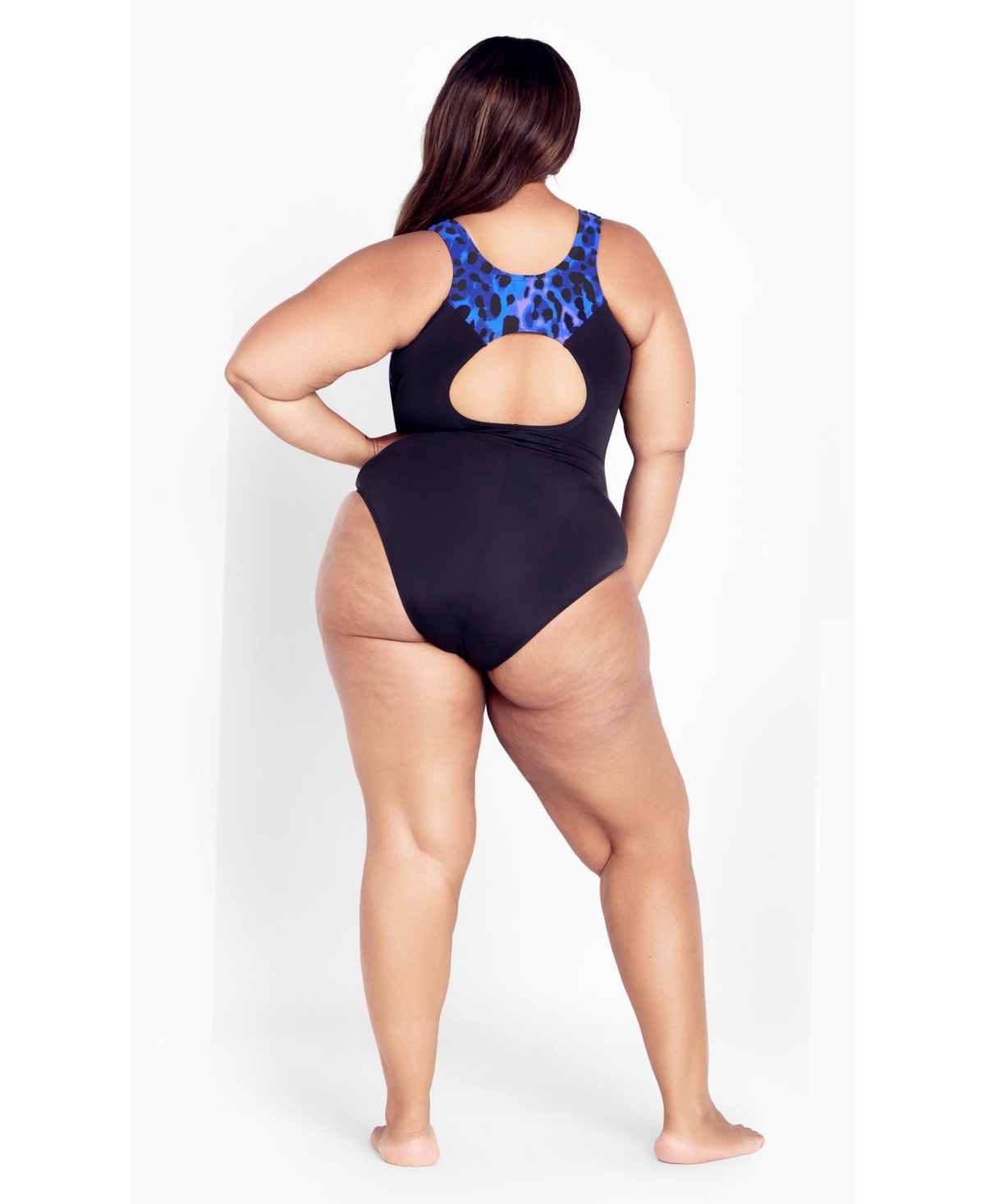 Avenue Plus Size Tia Spliced Print 1 Piece