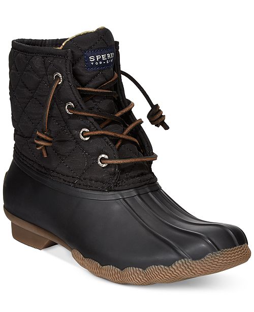 Sperry Women&#39;s Saltwater Quilted Duck Booties & Reviews - Boots - Shoes - Macy&#39;s