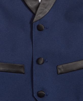 Toddler and Little Boys Tuxedo Vest 4-Piece Set