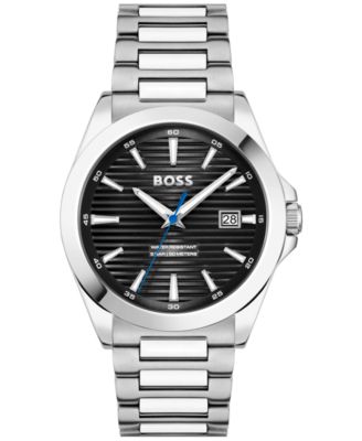 Men's Strike Quartz Basic Calendar Stainless Steel Watch 41mm