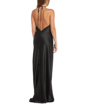 Juniors' Halter-Neck Slip Dress