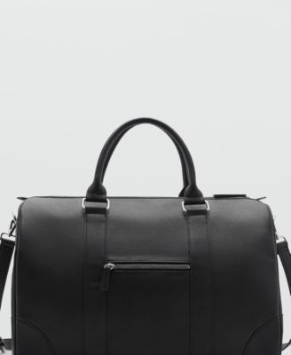 Men's Patent Leather-Effect Bowling Bag