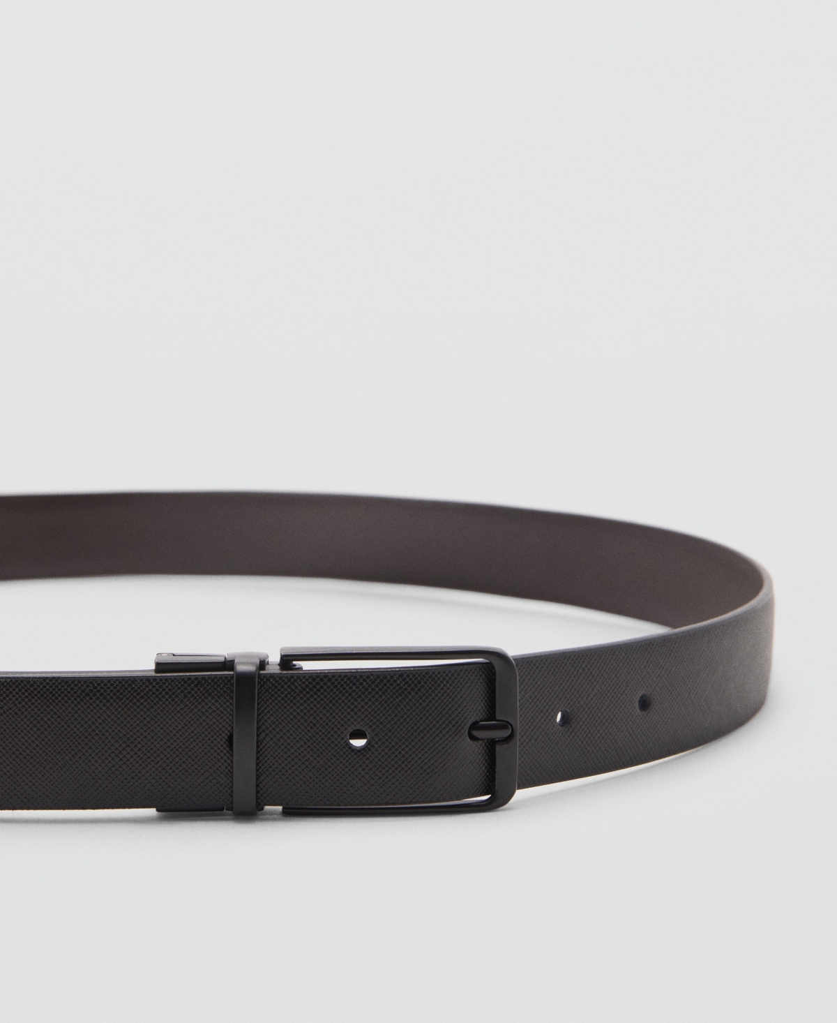Mango Men's Saffiano Leather Belt