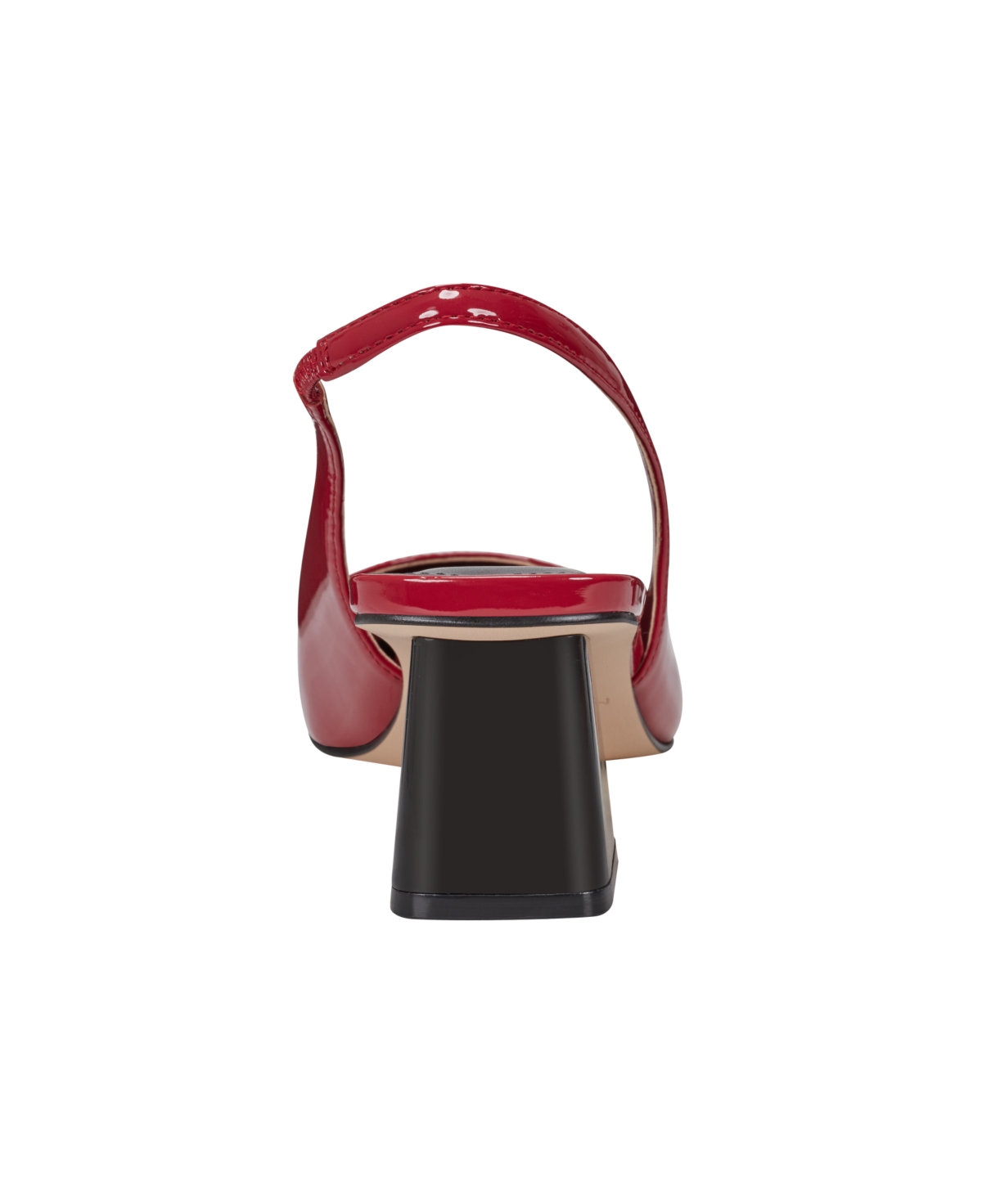 Marc Fisher Laglie Womens Toe Cap Patent Slingback Heels In Dark Red,black Patent