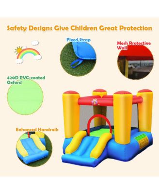 Inflatable Bouncer Kids Slide Bounce House for Indoor Outdoor with 550W Blower