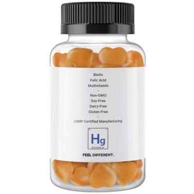 Hair Gummies, Biotin 5000 mcg, Sugar Free Growth Gummy Vitamins A, C, B6, B12, D3, Zinc, Inositol Supplement, Women & Men, Pantothenic Folic Acid, Nails, Skin, Strawberry Coconut Flavor, 60 ct