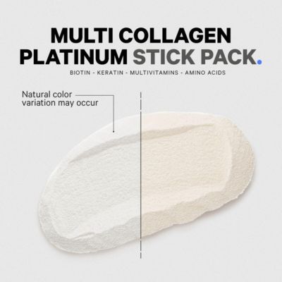 Multi Collagen and Biotin 10,000 mcg + Vitamin C, B6 & D3, Keratin, Hyaluronic Acid, Amino Acids, 5 Types Collagen – 30 Powder Packets