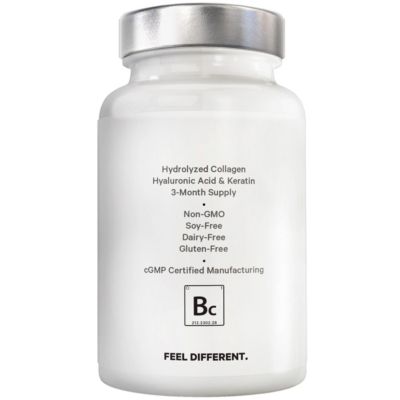 Biotin Collagen Vitamins+ 10,000 mcg Biotin Supplement - Hydrolyzed Collagen, Vitamins C & E, Folate, Hyaluronic Acid, Keratin, MSM, 90 Capsules