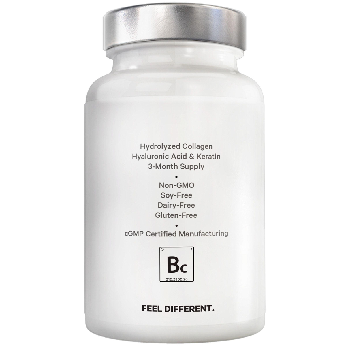 Amen Biotin Collagen Vitamins+ 10,000 mcg Biotin Supplement - Hydrolyzed Collagen, Vitamins C & E, Folate, Hyaluronic Acid, Keratin, Msm, Saw Palmetto