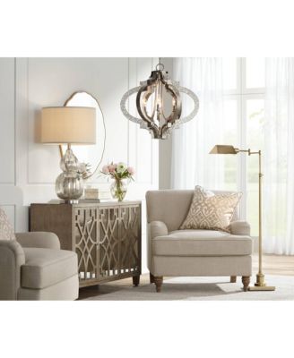 Industrial Adjustable Swing Arm Pharmacy Floor Lamp with USB Charging Port 54" Tall Aged Brass Living Room Reading