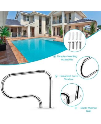 Stainless Steel Swimming Pool Hand Rail with Base Plate