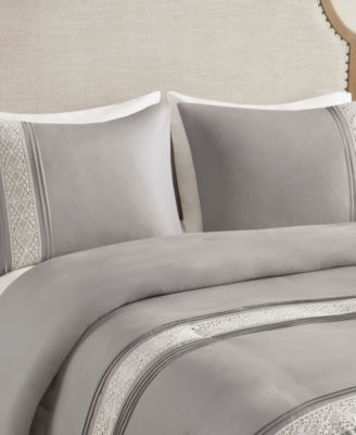 Lacey Lace Trim Microfiber 7-Pc. Comforter Set, King