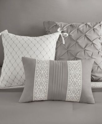 Lacey Lace Trim Microfiber 7-Pc. Comforter Set, King