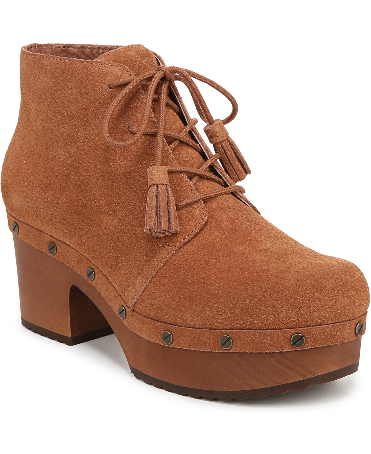 Women's Original Chic Lace-up Platform Booties In Honey Brown Suede
