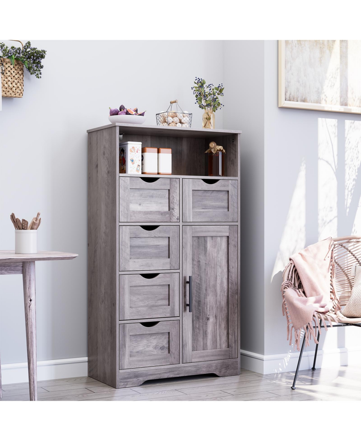 Streamdale Furniture 5-Drawer Adjustable Storage Cabinet for Bedroom or Bathroom