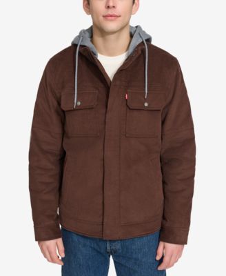 Corduroy hooded jacket men's best sale