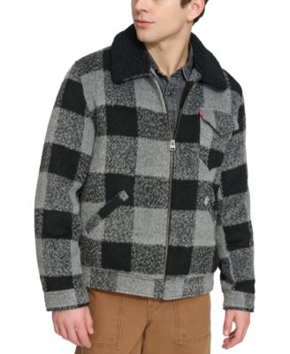 Men's Plaid Full-Zip Depot Jacket with Fleece Collar