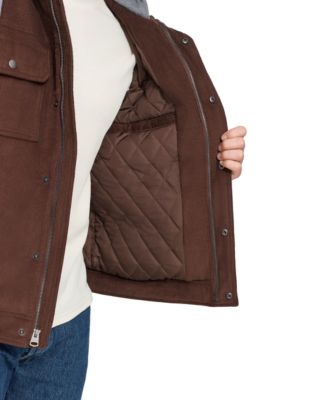 Men's Hooded Corduroy Zip Jacket