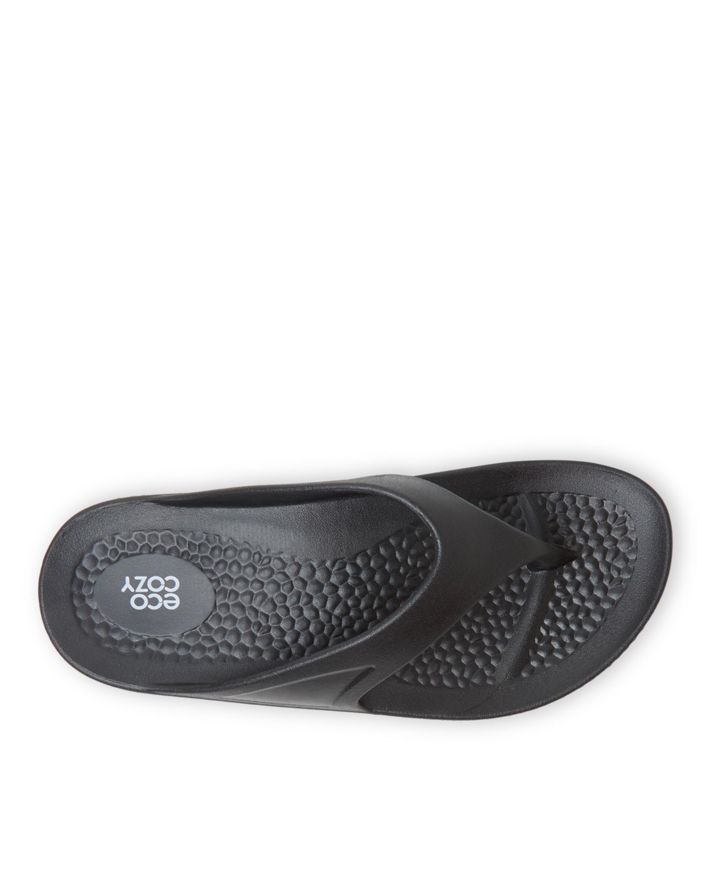 Мужские сандалии Dearfoams EcoCozy Sustainable Comfort Flip Flop Thong Sandal, цвет: Чёрный — фото 4