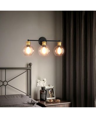 Modern 3-light Bubbled Glass Vanity Light