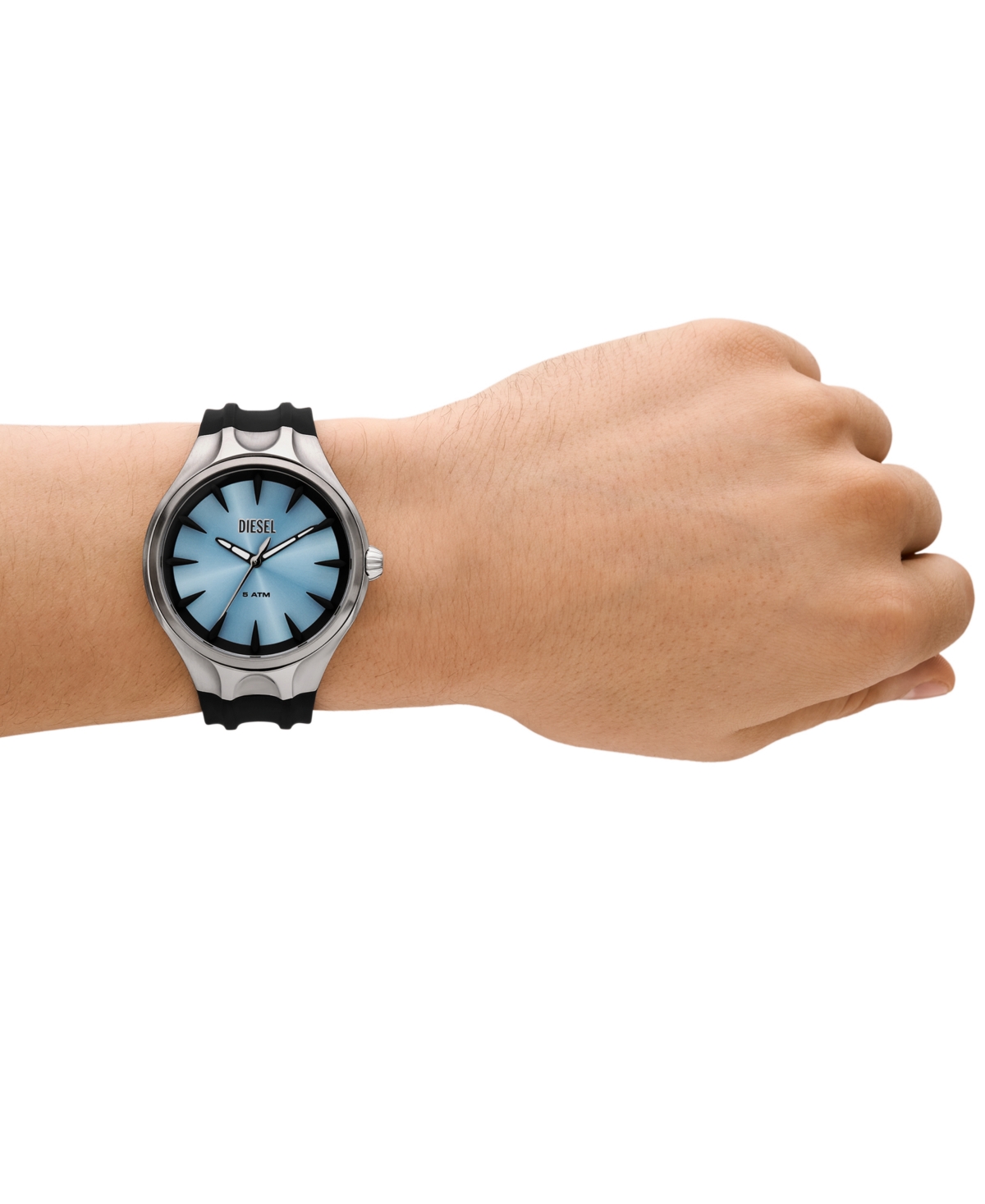 Diesel Streamline Silicone Watch In Black