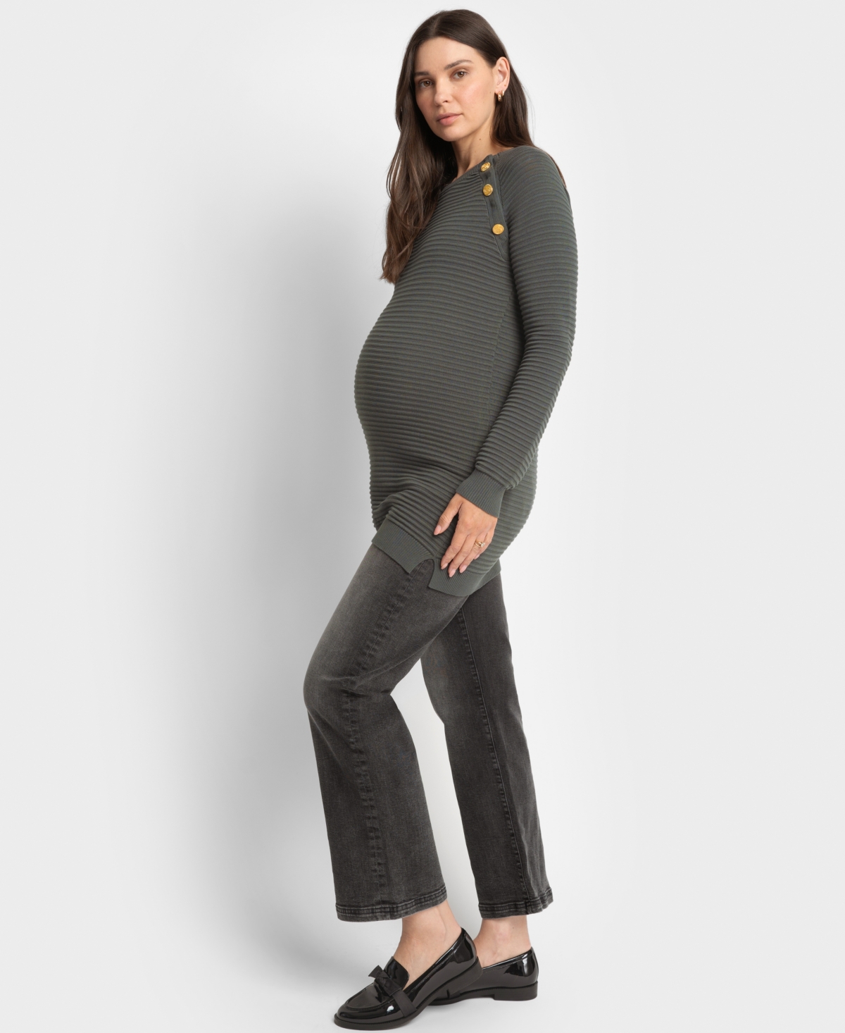 SERAPHINE WOMEN'S RIPPLE STITCH NURSING SWEATER 