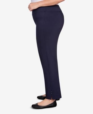 Plus Size Tech Stretch Full Length Pant with Elastic Waistband