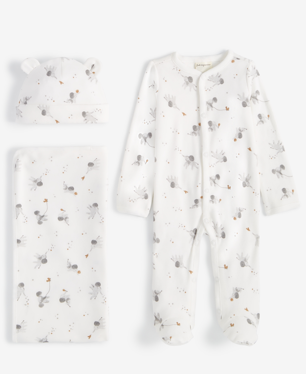 First Impressions Unisex Hat, Coverall & Blanket 3-Piece Gift Box Set, Created for Macy's