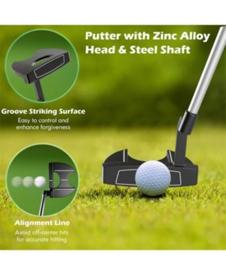 Men's 9 Pieces Complete Golf Club Set-Gray