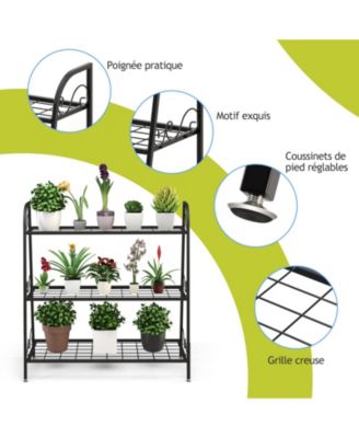 3-Tier Metal Plant Stand Shelf Display Rack for Plants Shoes Flowerpot