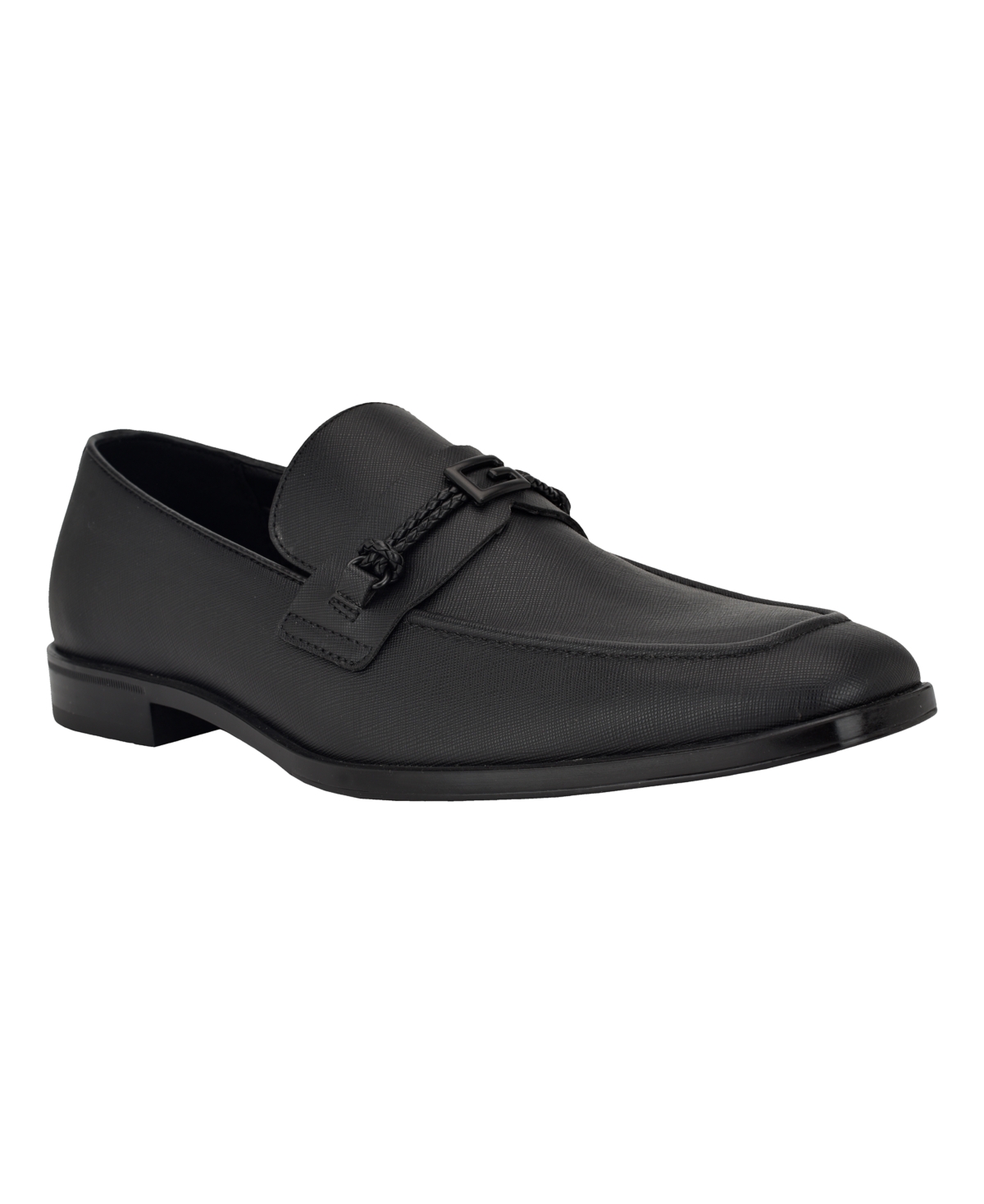 Men's Hare Square Toe Slip On Dress Loafers - Black