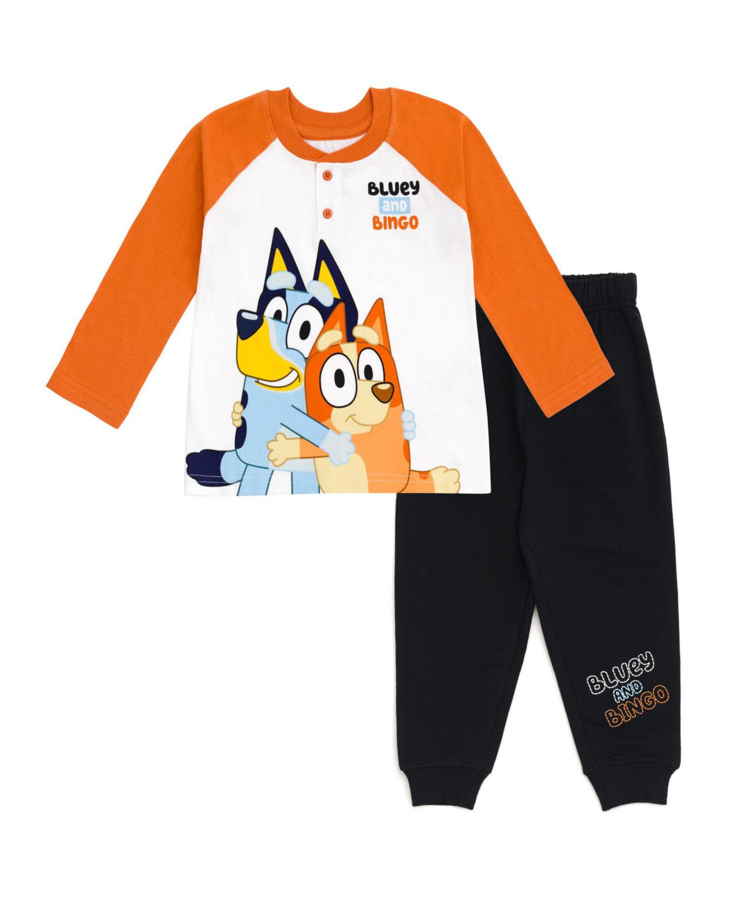 Little Boys Henley T-Shirt and French Terry Pants