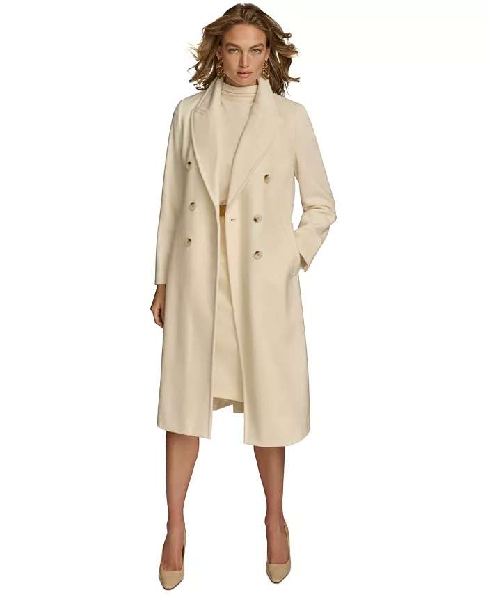 Women's Double-Breasted Reefer Coat - thumbnail 2