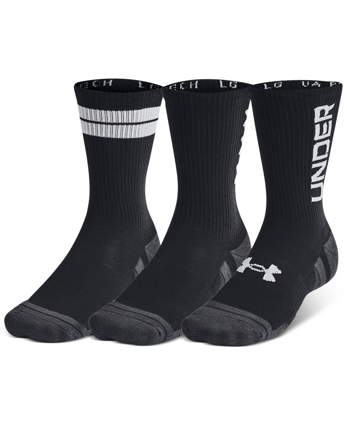 Unisex Performance Tech 3-Pk. Moisture-Wicking Crew Socks - CARDIN