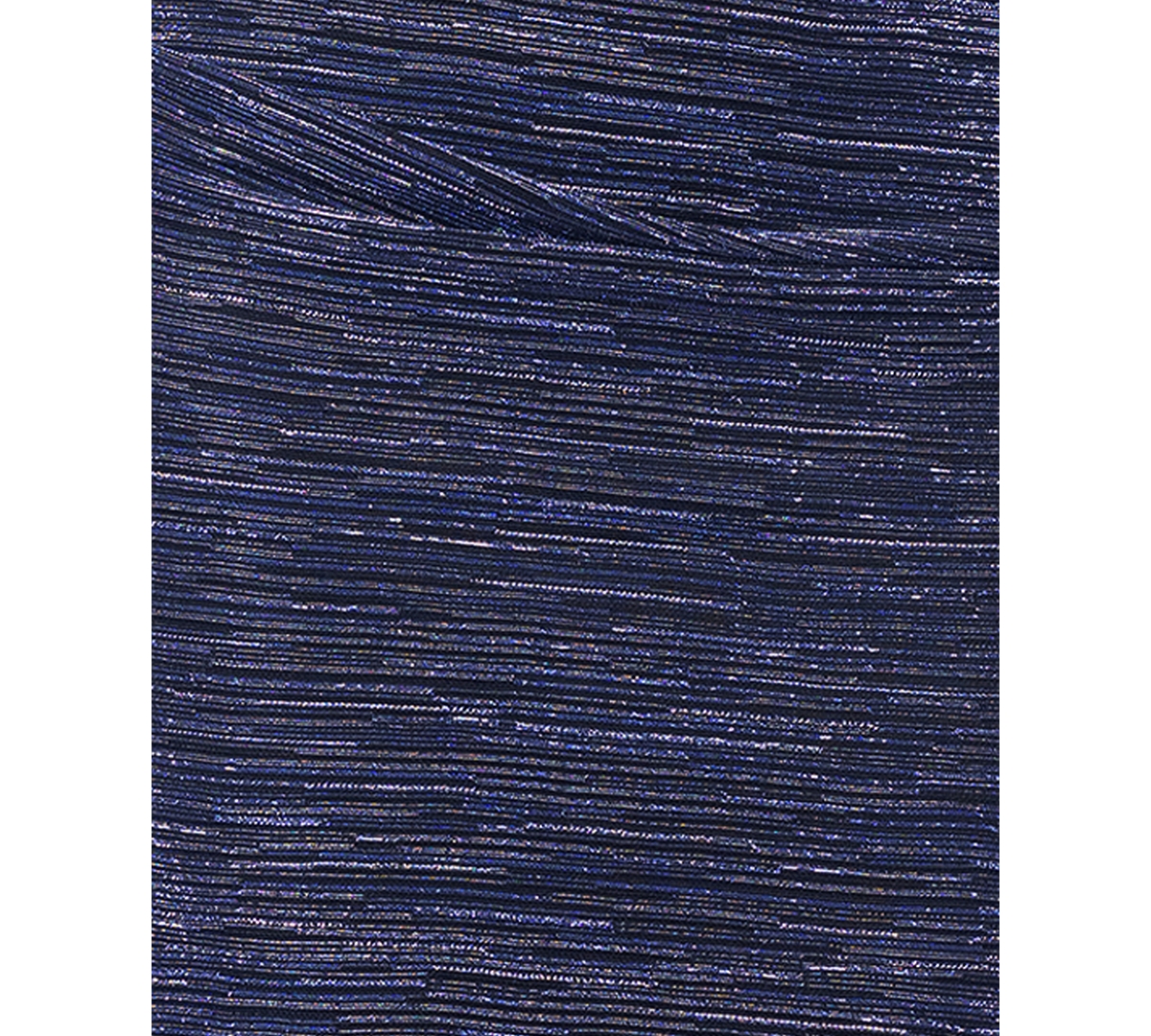 Betsy & Adam Petite Draped V-Neck Metallic Gown -Silver