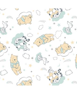 Disney Baby Winnie the Pooh Hugs White Fitted Crib Sheet