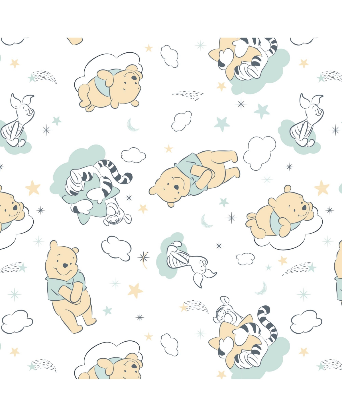 Lambs & Ivy Disney Baby Winnie the Pooh HugsFitted Sheet - White