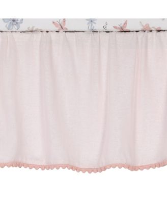 Baby Blooms 3-Piece Pink Floral/Butterfly Baby Crib Bedding Set