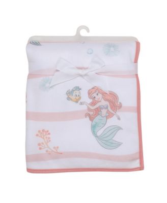 Disney Baby The Little Mermaid White Baby Blanket - Ariel