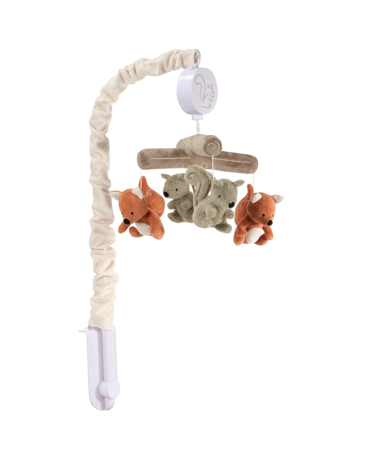 Lambs & Ivy Treetop Fox & Squirrel Woodland Musical Baby Crib Mobile Soother Toy