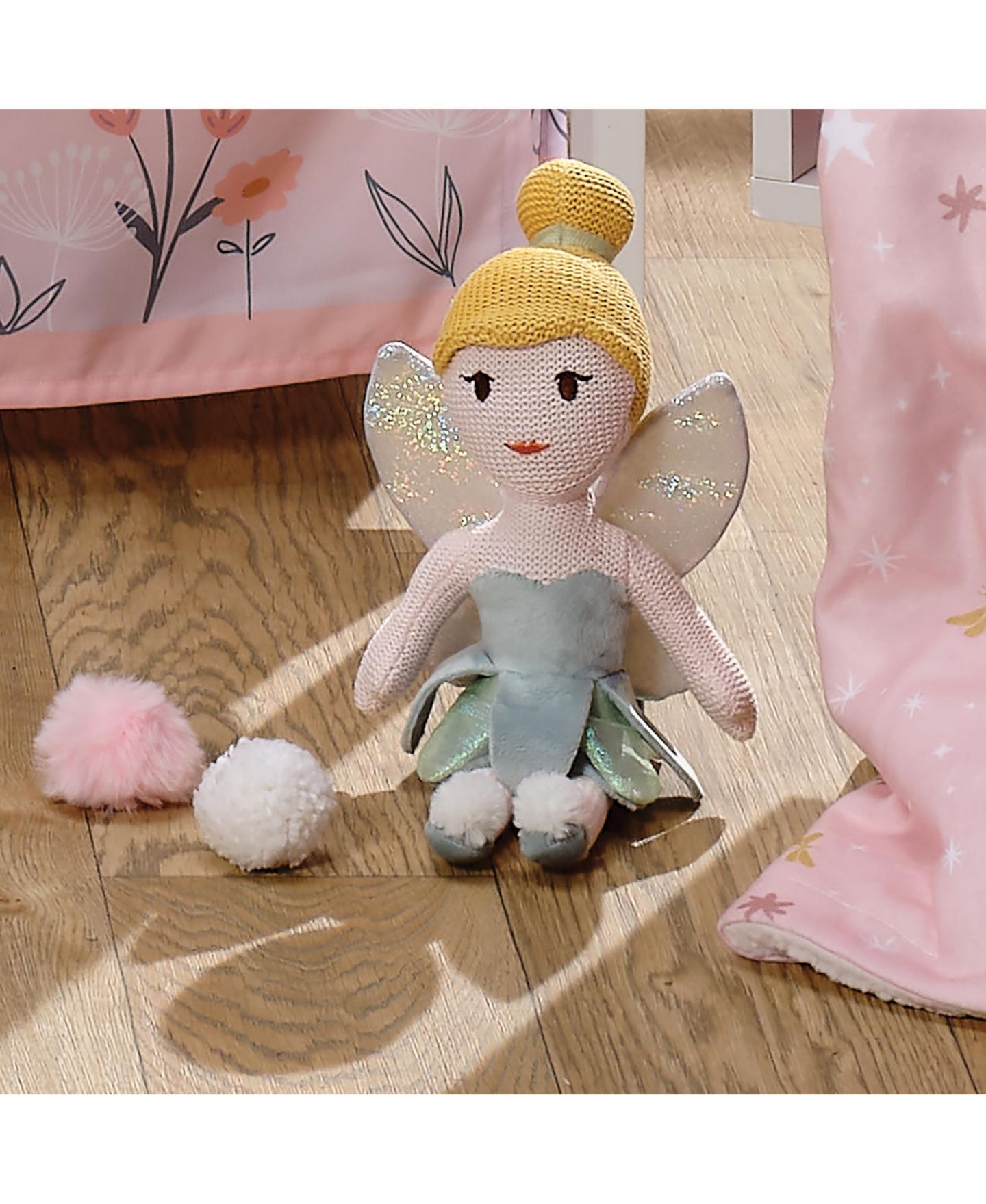 Детские куклы Bedtime Originals Disney Tinker Bell Luxury Knit Plush Fairy Stuffed Animal Toy, цвет: Зелёный — фото 6