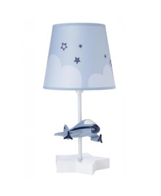 Little Aviator Hand-Painted Airplane Lamp with Shade & Bulb