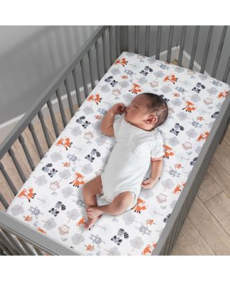 Woodland Friends Animals Mint/Gray 5-Piece Crib Bedding Set